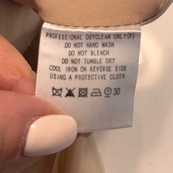 Fame and Partners Blush Pink Sequin and Tulle Open Back Gown Size 4 - Picture 9 of 12